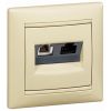 Legrand Valena Крем Розетка комп.(RJ45) 1-ая 6 кат UTP + ТЛФ 1-ая (RJ11) (774180)