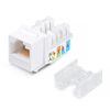 Модуль Keystone Jack RJ-45(8P8C), UTP неэкранированный, CAT 5e, тип 90 градусов, белый REXANT PRO (02-0064)