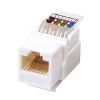 Модуль Keystone Jack RJ-45(8P8C), UTP, CAT 5e, тип 180 градусов,самозажимной, белый REXANT (03-1012)
