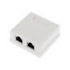 Рoзетка компьютерная внешняя, 2-порта RJ-45 (8P8C), FTP, CAT 6 REXANT (03-0146)