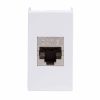 ДКС 45068 Ком.роз. RJ45 кат.6 экран., 8P8C, Viva, белая, 1мод