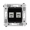 ДКС 4402764 Компьютерная розетка RJ-45 без шторки в стену, кат.5e двойная экранированная, Avanti, черный квадрат ДКС 4402764 Компьютерная розетка RJ-45 без шторки в стену, кат.5e двойная экранированная, Avanti, черный квадрат