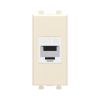 ДКС 4405661 Компьютерная розетка RJ-45 без шторки модульная, кат.5е, Avanti, ванильная дымка, 1 модуль ДКС 4405661 Компьютерная розетка RJ-45 без шторки модульная, кат.5е, Avanti, ванильная дымка, 1 модуль