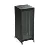 ДКС R5IT3881GSB Разобранный напольный 19" IT-CQE 38U 800х1800х1000, двери стекло + сплошная, RAL9005