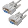 GCR Кабель 1.0m RS-232, 9F/9F Premium серый 30 AWG GCR-DB9CF2F-1.0m