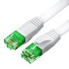 GCR PRO Патч-корд LSZH PROF плоский прямой 0.3m, UTP медь кат.6, белый, 30 AWG, ethernet high speed 10 Гбит/с, RJ45, T568B  GCR-52821