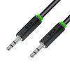 GCR Кабель 15.0m аудио jack 3,5mm/jack 3,5mm черный, ультрагибкий, M/M, Premium, экран, стерео GCR-53819