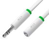 GCR Удлинитель аудио 15.0m jack 3,5mm/jack 3,5mm белый, ультрагибкий, M/F, Premium, экран, стерео GCR-53991