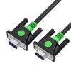 GCR Кабель SVGA 0.5m чёрный, позолоченные контакты, OD6.0mm, 15M / 15M, 28/28 AWG, двойной экран GCR-VM2VM1-0.5m