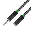GCR Удлинитель для гарнитуры 5.0m jack 3,5mm/jack 3,5mm черный, 28AWG, M/F GCR-54002