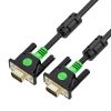 GCR Кабель PROF Premium SVGA 20.0m чёрный, GOLD, ферритовые кольца, OD8.0mm, 15M / 15M, 28/28 AWG, двойной экран  GCR-VM2VM2-20.0m
