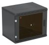Шкаф телекоммуникационный настенный разборный черный 19,9U(600x350), ШТ-НСр-9U-600-350-С-Ч дверь стекло ССД 130411-01323