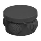  - Коробка распаячная КМР-040-038 с крышкой 65х40 4 мембранных ввода IP54 черн. EKF plc-kmr-040-038-b