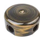  - Коробка распределительная d78мм ЛИЗЕТТА (в компл. 4 кабельных ввода) ABS-пластик бронза Bironi B1-521-25-K