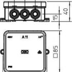  - Коробка распределительная без клемм. колодки A11 свет. сер. OBO 2000342