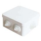 Коробка распределительная ОП 84х84х45мм IP54 7 выходов 3 гермоввода крышка защелкивающаяся бел. Epplast 120071 - Коробка распределительная ОП 84х84х45мм IP54 7 выходов 3 гермоввода крышка защелкивающаяся бел. Epplast 120071