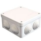  - Коробка распределительная ОП 105х105х56мм IP54 7 выходов 4 гермоввода крышка на винтах бел. Epplast 110041