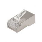  - Разъем сетевой LAN на кабель, штекер 8Р8С (RJ-45), под обжим, в экране, 10шт. REXANT (06-0082-A10)