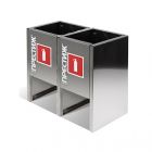 Пожтехника Центр Подставка напольная ПРЕСТИЖ–Н (скотч брайт) под 2 огнетушителя - Пожтехника Центр Подставка напольная ПРЕСТИЖ–Н (скотч брайт) под 2 огнетушителя