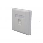  - SUPRLAN Лицевая панель 1 порт (80х80, Keystone, шторка) 10-0333