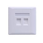  - SUPRLAN Лицевая панель 2 порта (80х80, Keystone, шторка) (DIY) 10-0334-1