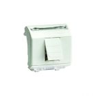  - ДКС 76669B Ком.роз. RJ45 кат.6 экран., 8P8C, Brava, белая, 2мод