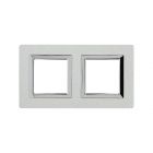  - ДКС 4404834 Рамка из алюминия 2 поста (4 мод.), Avanti, серая