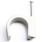  - ДКС 52300 Скоба пластиковая с гвоздем, д.25 - 26мм