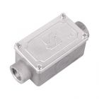  - ДКС 6030-25 Коробка протяжная алюминиевая, 2 ввода 180°, М25х1,5 ,IP55, 118х51х42мм
