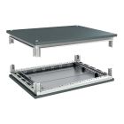  - ДКС R5RKTB812 Крыша и основание RAL7011 для корпусов CQE, ШхГ 800х1200 мм, комплект RAM block