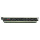  - ДКС R519IEC8AMC14 Блок распределения питания (PDU) 19" 10A с индикацией, Вых:8 C13,Вх: C14