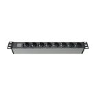  - ДКС R519SH8CD Блок распределения питания (PDU) 19" 16A с индикацией, Вых:8 Schuko, Вх:Schuko