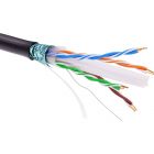  - ДКС RN6FUKPEBK Кабель витая пара кат. 6 экранированный F/UTP, 4 пары, светостабилизированный ПЭ, цвет внешней оболочки черный, катушка 305 м