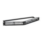  - ДКС RNKPP24EA1 Патч-панель наборная угловая 19",1U, под 24 модуля Keystone, UTP/STP