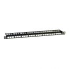  - ДКС RNKPP2405BK Патч-панель наборная 19",0,5U, под 24 модуля Keystone, UTP/STP (для модулей форм-фактора МС)