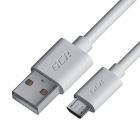  - GCR Кабель 2.0m MicroUSB, белый, быстрая зарядка, 28/24 AWG GCR-53233