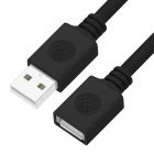  - GCR Удлинитель 1.5m USB AM/AF, черный, 28/24 AWG GCR-UEC6M-BB2S-1.5m
