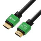  - GCR Кабель 0.75m HDMI 2.0, AL корпус зеленый, HDR 4:2:2, Ultra HD, 4K 60 fps 60Hz/5K*30Hz, 3D, AUDIO, 18.0 Гбит/с, 28/28 AWG, 3 X экран GCR-50960
