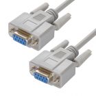  - GCR Кабель 5.0m RS-232, 9F/9F Premium серый 30 AWG GCR-DB9CF2F-5m