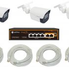  - IPTRONIC Готовый уличный комплект из 3 камер видеонаблюдения для ПВЗ ECO IPEYE