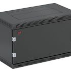  - Шкаф телекоммуникационный настенный разборный черный 19,6U(600x450), ШТ-НСр-6U-600-450-М-Ч дверь металл ССД 130411-01539