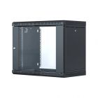  - Шкаф телекоммуникационный настенный разборный со съемными боковыми стенками 19,9U(600x350), ШТ-НСрМ-9U-600-350-С-Ч дверь стекло черный 130411-02737