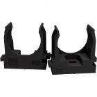  - Крепеж-клипса для труб атмосферостойкая для прямого монтажа чёрная в п/э d25 мм (100шт/700шт уп/кор) Промрукав PR13.0407