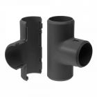  - Тройник разборный чёрный d20 мм (5шт/400шт уп/кор) Промрукав PR13.0178
