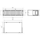  - Hyperline FO-19R-3U-12xSLT-W140H42-96UN-BK