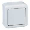 Legrand Quteo Сер Переключатель 1-клавишный IP44 10А (782334)