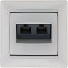 Legrand Valena Алюминий Розетка комп(RJ45) 2-ая 5 кат.крепление винт с лапками (770231)