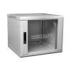 Настенный шкаф 19" 9U 600×600, дверь сплошное стекло, серый, RAL 7035 REXANT (04-0966-111)