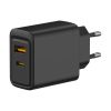 Сетевое зарядное устройство с портами USB-A и USB-C, 30Вт, черное REXANT (18-2219)