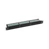 Патч-панель высокой плотности 19", 1U, 48 портов, RJ45, CAT 5e, UTP, с органайзерами, черная REXANT PRO (02-0033)